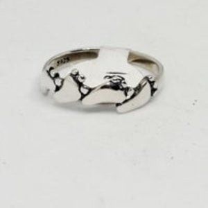 Real .925 Sterling Silver Print Ring
